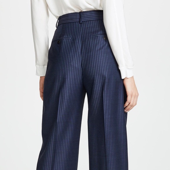 Theory “Pleats Pant” - Size 0, Pajama Stripe - Cream - Picture 4 of 6